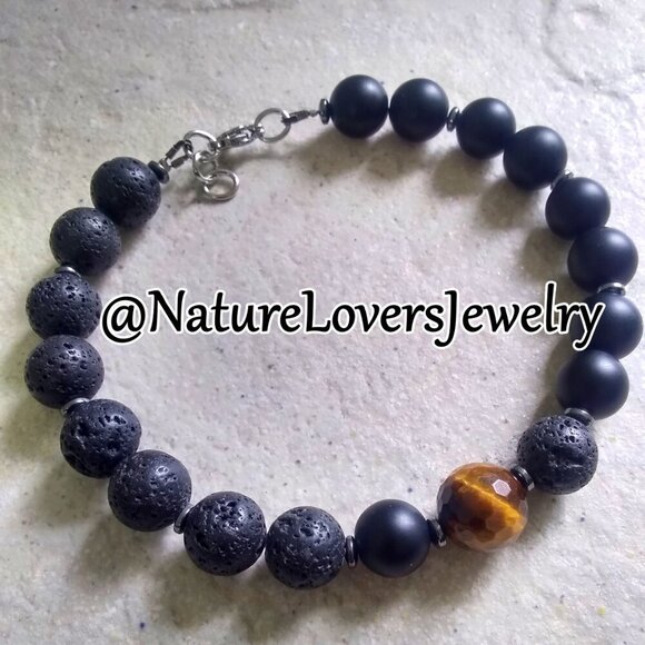 Gift Strength & Style 4 Father's Day! Masculine Rustic Big Man’s Bracelet - Picture 1 of 9